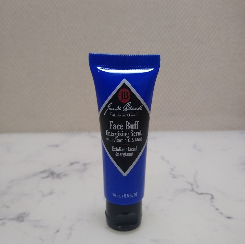 Jack Black Face Buff Energizing Scrub Travel size 0.5 oz/14ml Sealed